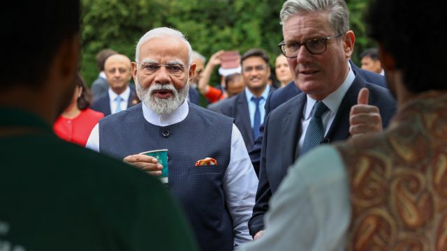 UK PM Keir Starmer meets Indian PM Narendra Modi in Mumbai