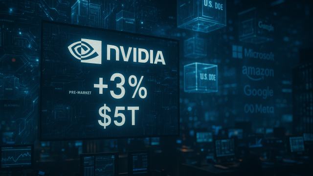 Nvidia stock soars toward $5 trillion valuation as AI tailwinds persist