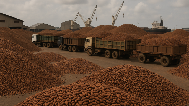 What’s driving the sudden cocoa pile-up at Ivory Coast’s busiest ports?